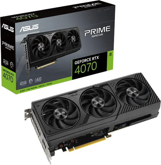 ASUS GeForce RTX 4070 Prime - 12GB GDDR6X RAM - Grafikkarte